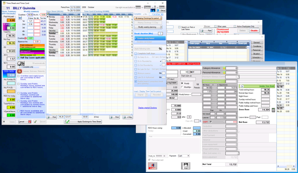 Payroll Software Interface Screenshot