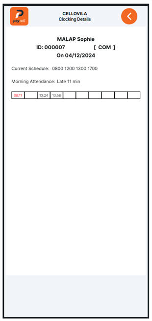 PayrollApp Detail Screen